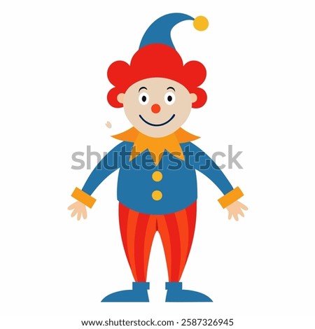 cute funny cartoon clown. Children