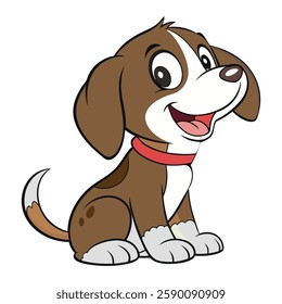 Cute funny cartoon dog design