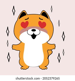 Cute funny cartoon dogs vector puppy pet characters
