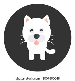 cute and funny cartoon fox vector, isolated on a black background
