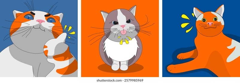 Cute Funny Cat Meme with an Orange Color