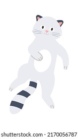Cute Funny Cat. Pet Animal. Vector illustration