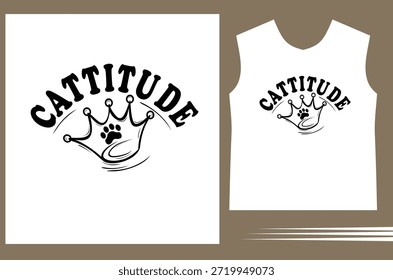 Niedlich lustig Katze Slogan T-Shirt
