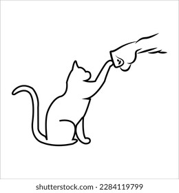 Cute and funny cats doodle vector set. Cartoon cat or kitten characters design collection with flat color in different poses. Set of purebred pet animals isolated on white background.