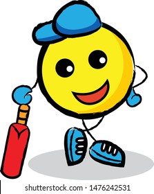 cute funny character emoji vector