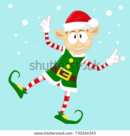 cute and funny character merry christmas elf in santa claus hat happy new year symbol - Merry Christmas Elf cute and funny character merry christmas elf in santa claus hat happy new year symbol - Merry Christmas Elf
