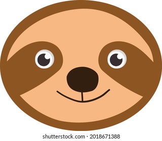 Cute funny cheerful sloth doodle hand drawin in vector. Nursery childish art for apparel, goods.