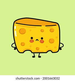 Cute Funny Cheese Poster Vector Hand Stock Vector (Royalty Free ...