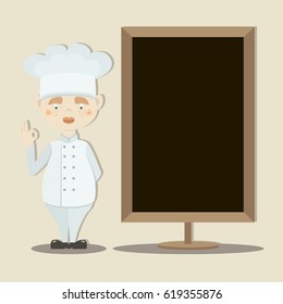 Cute funny chef cook in the cap