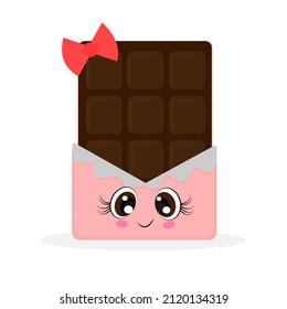 Cute and funny chocolate character, cartoon characters, Textile print, T-shirt packaging, Vector illustration