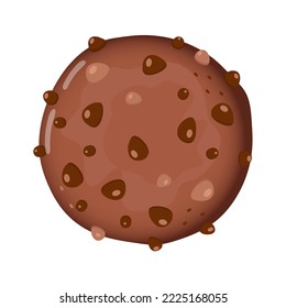 Cute funny chocolate cookies character. Vector hand drawn cartoon kawaii character illustration icon. Isolated on white background. Chocolate cookies character concept