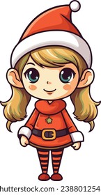 Cute Funny Christmas Elf Cartoon