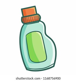 Cute and funny cleanser soap for your laundry - vector