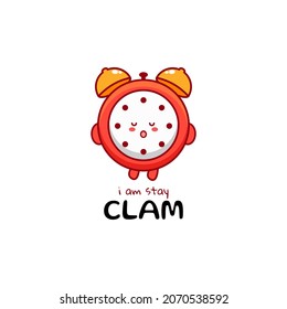 Cute funny clock character. Vector hand drawn cartoon mascot character illustration icon. Isolated on white background. time character concept
