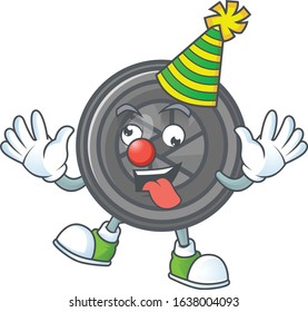 Cute and funny Clown camera lens cartoon character mascot style