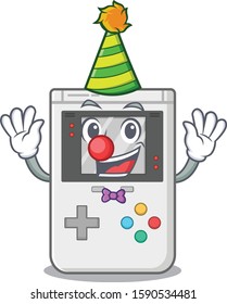 Cute and Funny Clown handheld game Scroll cartoon character mascot style