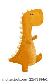 cute funny color dino, dinosaur illustration, dino design, childish art, design print for nursery
