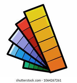 Cute and funny color guide for printing works - vector.