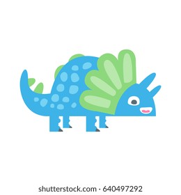 Cute funny colorful dinosaur. Prehistoric animal character colorful vector Illustration