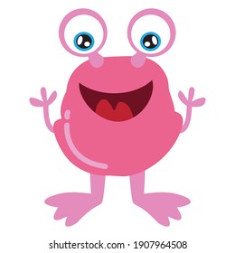 Cute funny colorful monster vector cartoon illustration