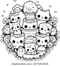 Cute and funny coloring page