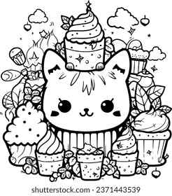 Cute and funny coloring page