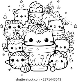 Cute and funny coloring page