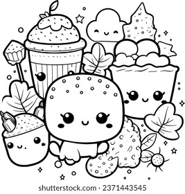 Cute and funny coloring page