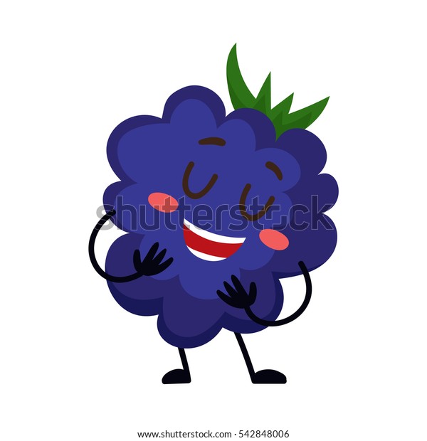 Cute Funny Comic Style Blackberry Character Stock Vector (Royalty Free ...