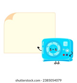 Cute funny Conditioning poster character. Vector hand drawn cartoon kawaii character illustration. Isolated white background. Conditioning poster