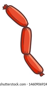 Cute and funny continuously 3 sausage  