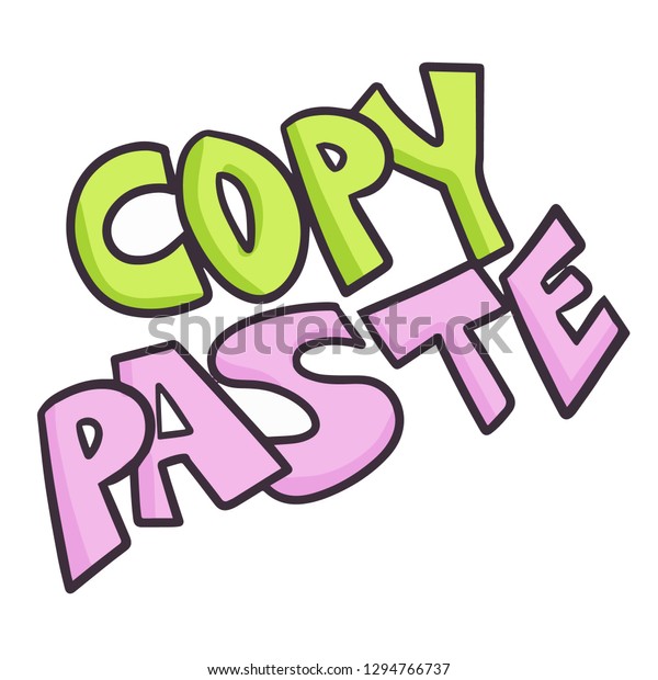 cute-and-funny-copy-paste-words-vector