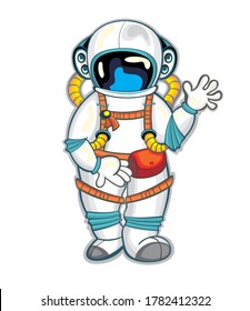 Cute funny cosmonaut. Astronaut Spaceman