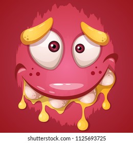 Cute, funny, crazy monster character. Helloween illustration Vector eps 10