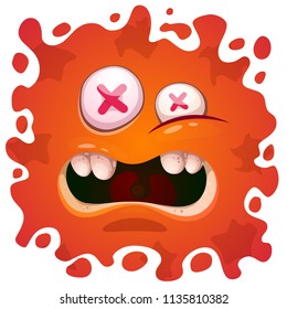 Cute, funny, crazy monster character. Helloween illustration Vector eps 10