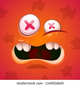 Cute, funny, crazy monster character. Helloween illustration. Vector eps 10