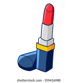 Cute and funny dark blue and red lipstick - vector.