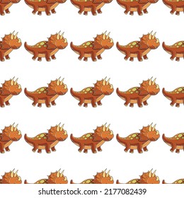 Cute funny dinosaur pattern. Print for cloth design, textile, wrapping paper