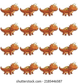 Cute funny dinosaur pattern. Print for cloth design, textile, wrapping paper