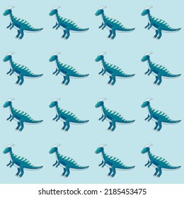 Cute funny dinosaur pattern. Print for cloth design, textile, wrapping paper
