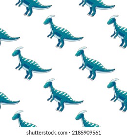 Cute funny dinosaur pattern. Print for cloth design, textile, wrapping paper