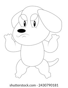 cute funny dog cartoon design