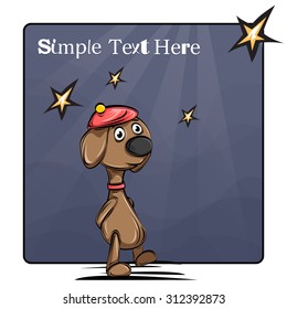 Cute and funny dog. Character. Icon.
