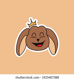 a cute and funny dog head, it can be used for logos, icons, stickers, etc.