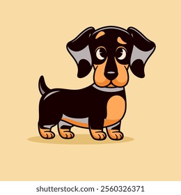 Cute and funny dog illustration