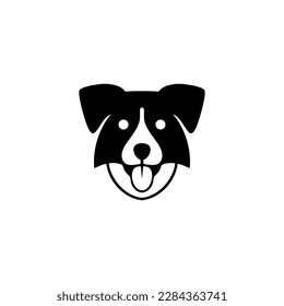 a cute and funny dog illustration logo