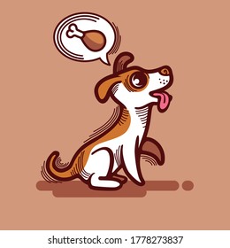 Cute funny dog, loyal friend.