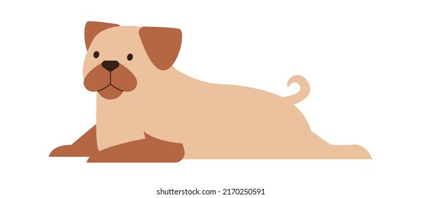 Cute Funny Dog. Pet Animal. Vector illustration