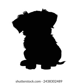 Cute And Funny Dog Silhouette Illustration