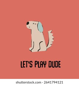 Cute and funny dogs vector set. Cartoon dog or puppy characters design collection with flat color in different poses, breed, retriever, husky. Set of funny pet animals isolated on white background